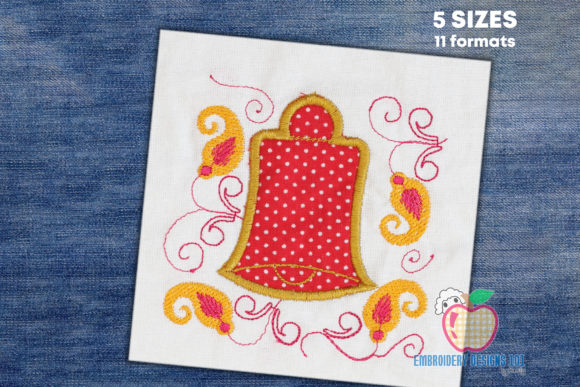 Bell with Floral Design Applique: An Embroidery Seller’s Perspective