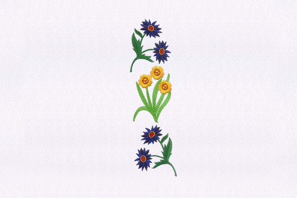 Blue Yellow Floral: A Craft Fair Embroidery Review