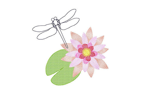 Dragonfly and Water Lily Embroidery Design Review