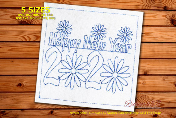 Flower Design New Year 2020 Redwork: A Stitcher's Review
