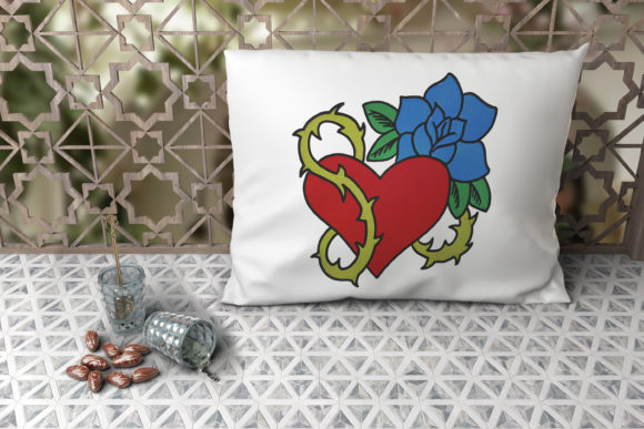 Heart and Wild Rose Embroidery: Perfect for Personalized Gifts