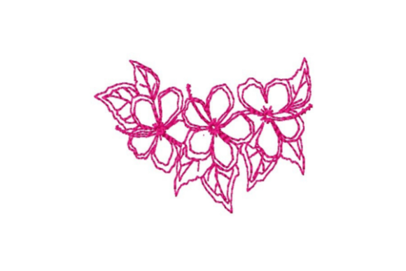Hibiscus Outline Border
