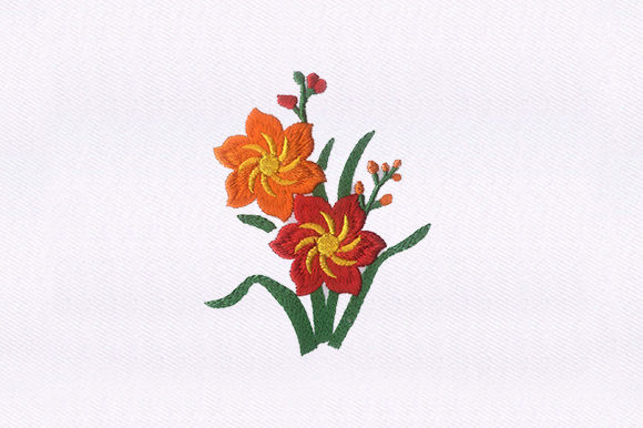 Orange Red Florals for Holiday Embroidery: A Designer’s Review
