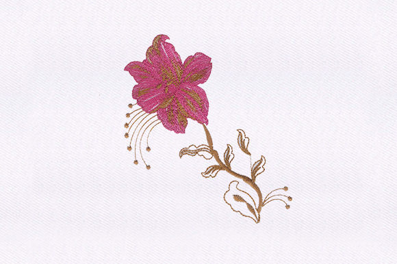 Pink Flower Design Review for Seasonal Embroidery