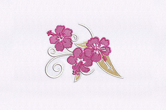 Pink Rosemallows Embroidery Review for Sellers
