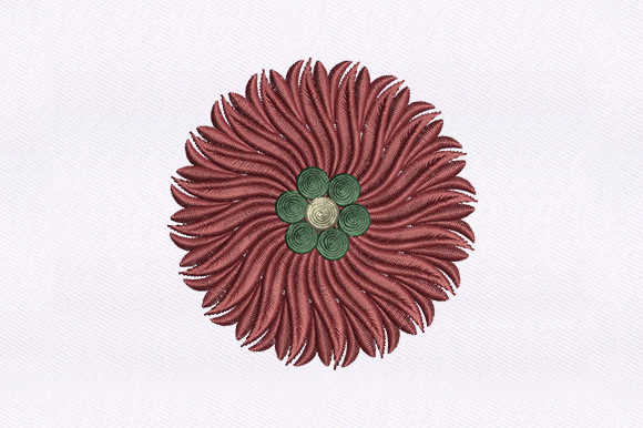 Symmetrical Flower Design: A Holiday Embroidery Gem